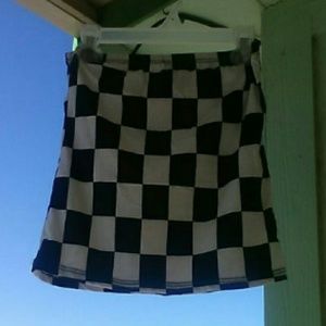 Checkered print tube top